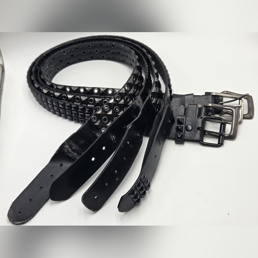 4 pcs Full Studded Y2K Punk Rock Goth Belt For Parts